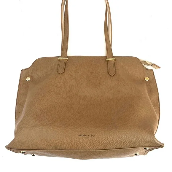 Olivia +‎ Joy Tote Bag Purse Work Travel Shoulder Bag Faux Leather - Picture 2 of 11